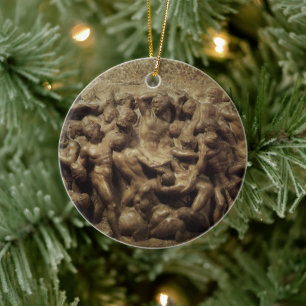Battle of the Lapiths and Centaurs by Michelangelo Ceramic Ornament