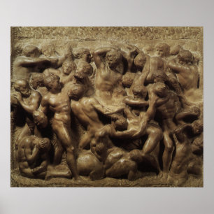 Battle of the Lapiths and Centaurs by Michelangelo Poster