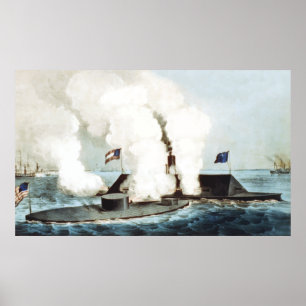 Battle of the Monitor and Merrimack Poster