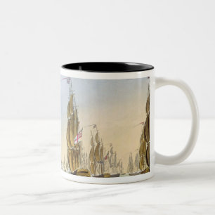 Battle of the Nile, August 1st 1798, engraved by T Two-Tone Coffee Mug