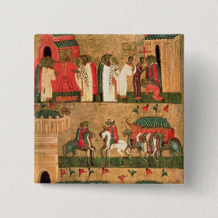 Battle of the Novgorodians with the Suzdalians 15 Cm Square Badge