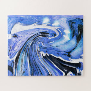 Battle of the sea and rocks art jigsaw puzzle