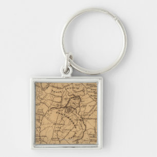 Battle of the Wilderness - Civil War Panoramic 2 Key Ring