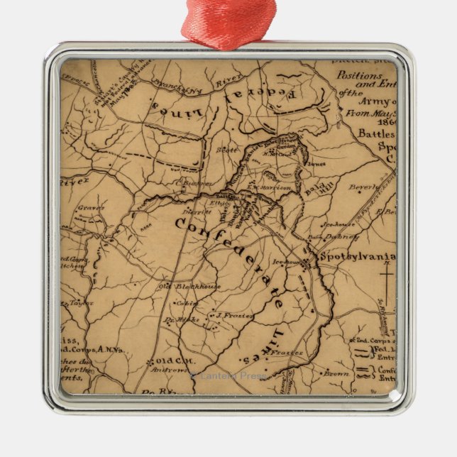 Battle of the Wilderness - Civil War Panoramic 2 Metal Ornament (Front)