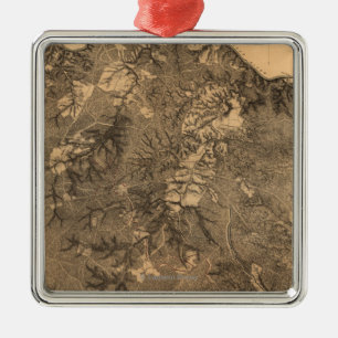 Battle of the Wilderness - Civil War Panoramic Metal Tree Decoration