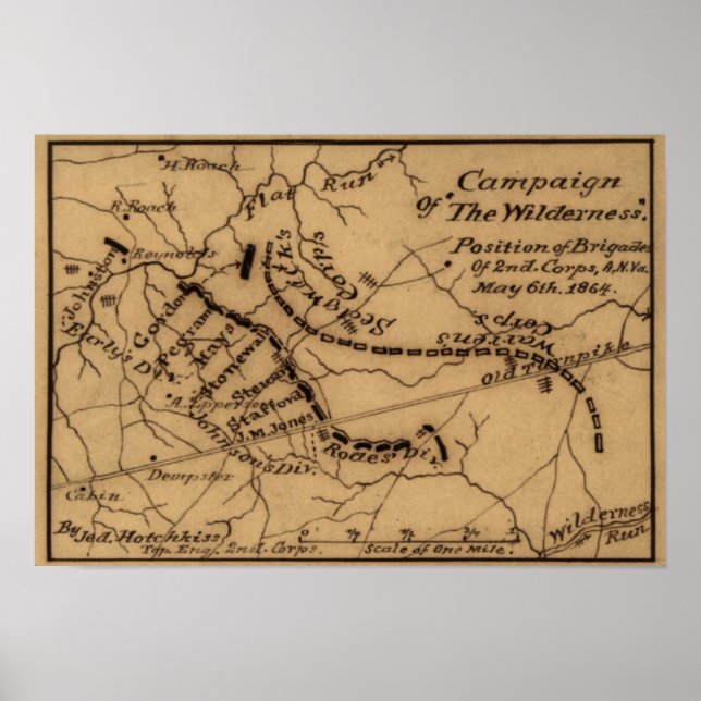 Battle of the Wilderness - Civil War Panoramic Poster (Front)