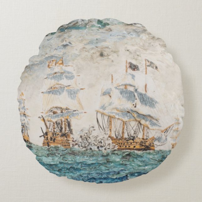 Battle of Trafalgar 1805 1998 Round Cushion (Front)