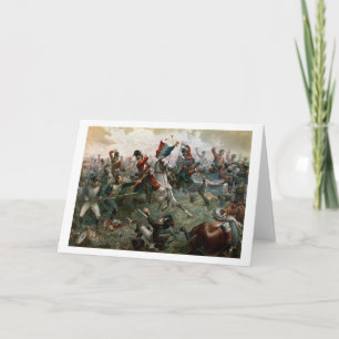 Battle of Waterloo, 18th June 1815, 1898 (colour l Card