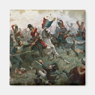 Battle of Waterloo, 18th June 1815, 1898 (colour l Magnet