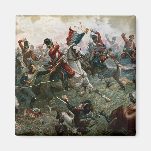 Battle of Waterloo, 18th June 1815, 1898 (colour l Magnet (Front)