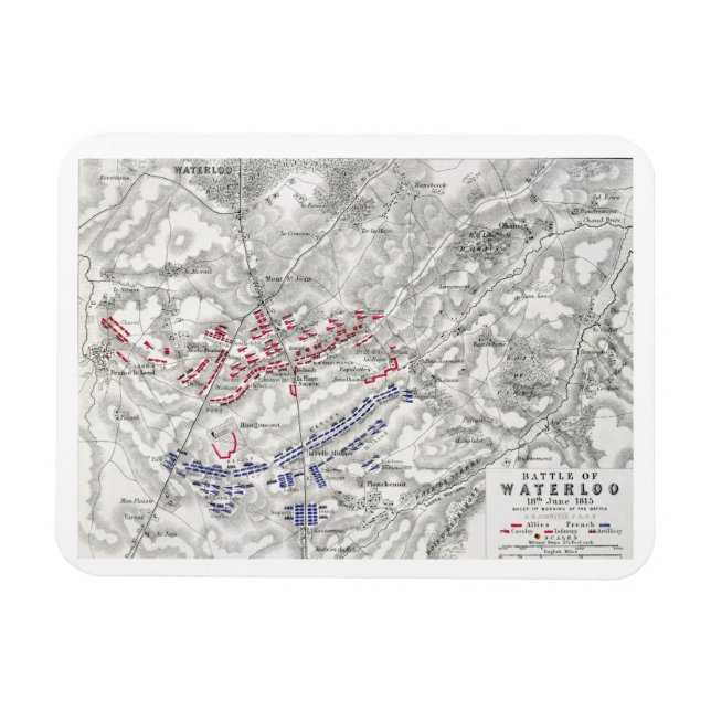Battle of Waterloo, 18th June 1815, Sheet 1st (eng Magnet (Horizontal)