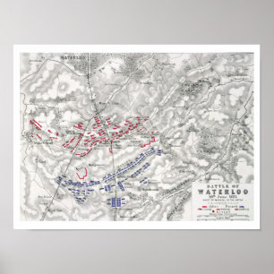 Battle of Waterloo, 18th June 1815, Sheet 1st (eng Poster