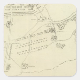 Battle of Waterloo in Belgium Square Sticker