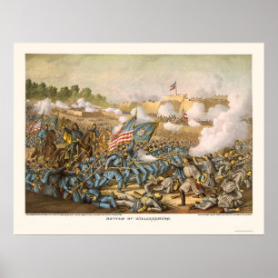 Battle of Williamsburg by Kurz and Allison 1862 Poster