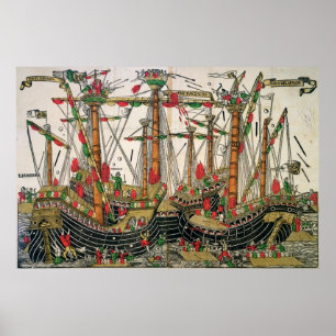Battle of Zonchio, 1499 Poster