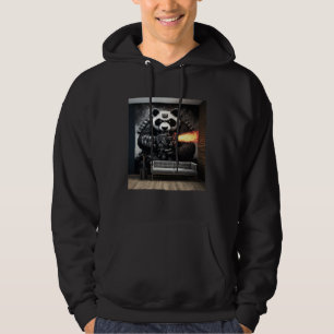 Battle Panda Firing Machine Gun Wall Mural Room wi Hoodie