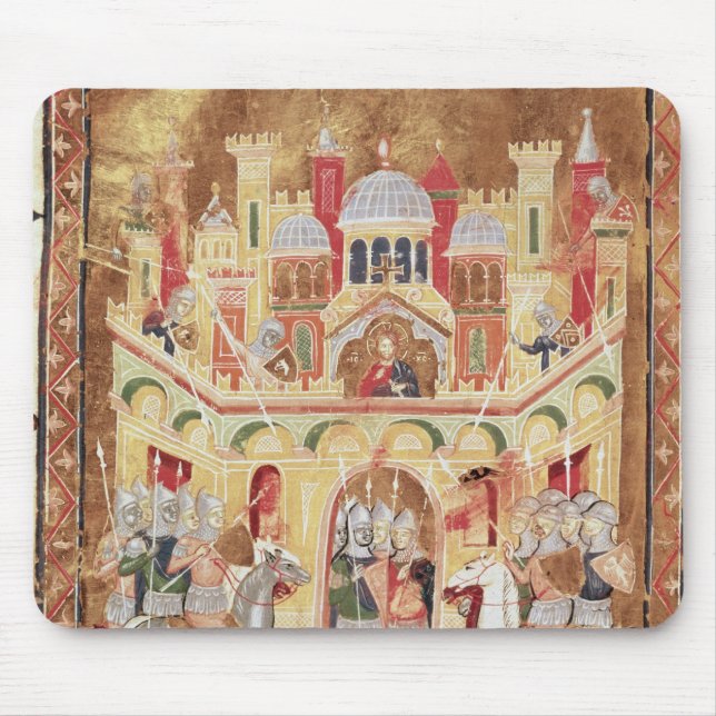 Battle scene at the walls of Jerusalem Mouse Pad (Front)