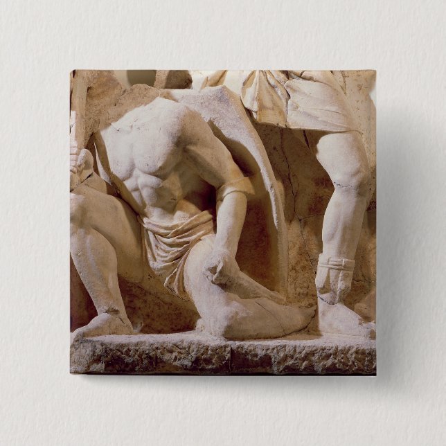 Battle scene, c.169 15 cm square badge (Front)