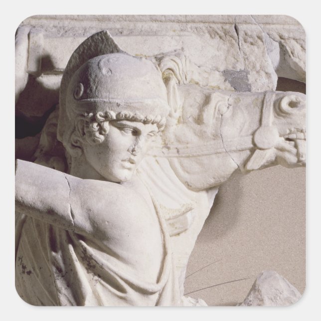 Battle scene, c.169 square sticker (Front)