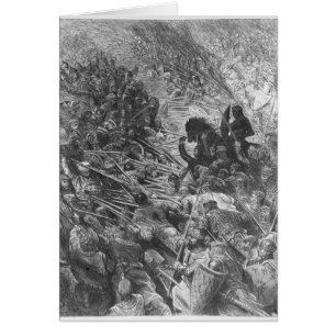 Battle scene, illustration from 'Orlando Furioso'