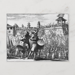 Battle scene postcard