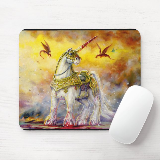Battle Unicorn Mouse Pad (With Mouse)