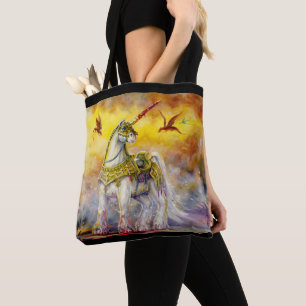 Battle Unicorn Tote Bag