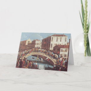 Battle with Sticks on the Ponte Santa Fosca Holiday Card