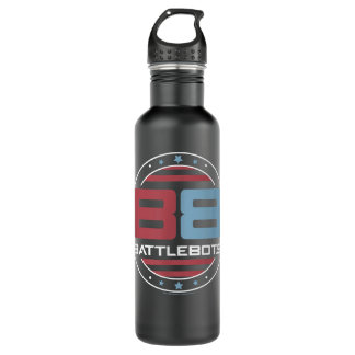 BattleBots Patriotic American Flag Circle Logo 710 Ml Water Bottle