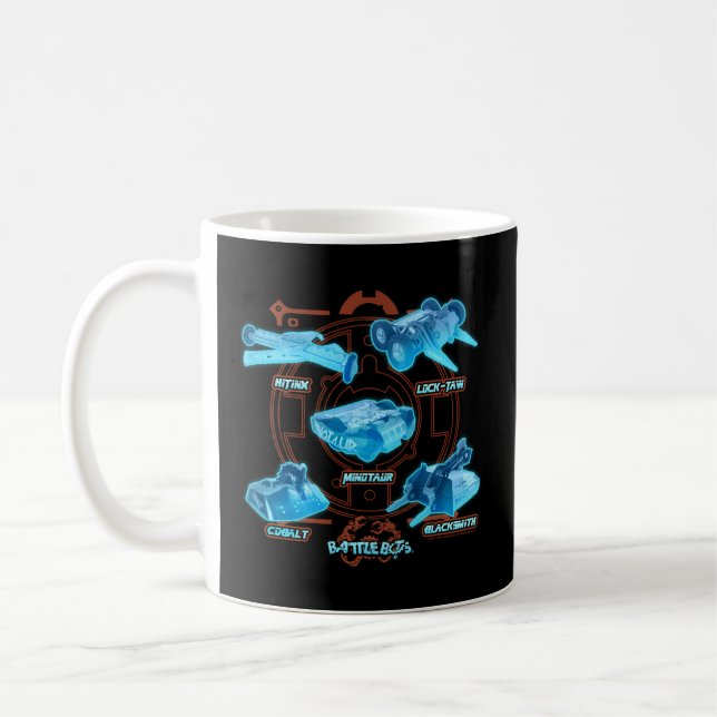 Battlebots Robot Textbook Schematics Coffee Mug (Left)