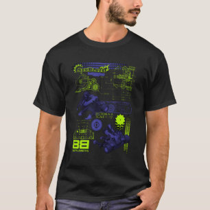 Battlebots Sawblaze Battle Schematics T-Shirt