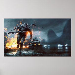 Battlefield 4 Open Field Push Poster