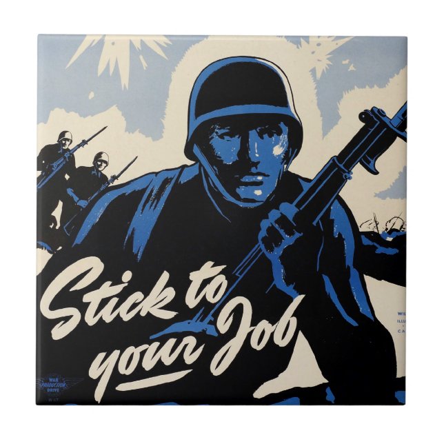 Battlefield Beachhead Assault by American Warriors Ceramic Tile (Front)