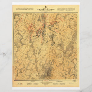 Battlefield of Gettysburg Map by John Bachelder