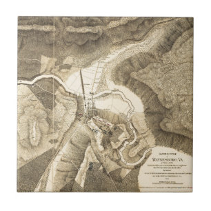 Battlefield of Waynesboro, Virginia March 2nd 1865 Ceramic Tile