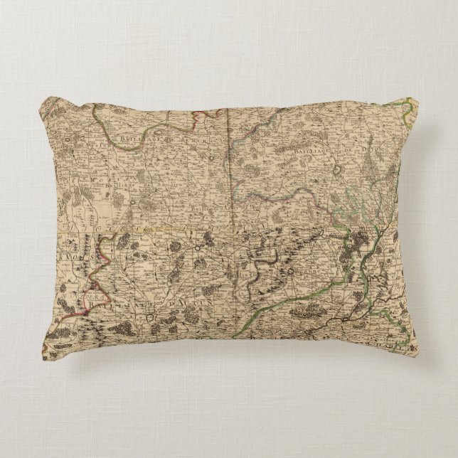Battlefields and Roman roads Decorative Cushion (Front)