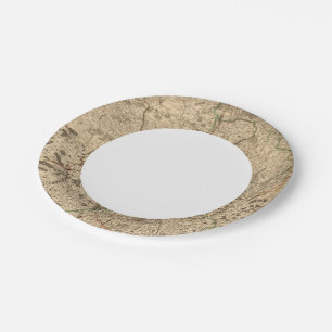 Battlefields and Roman roads Paper Plate