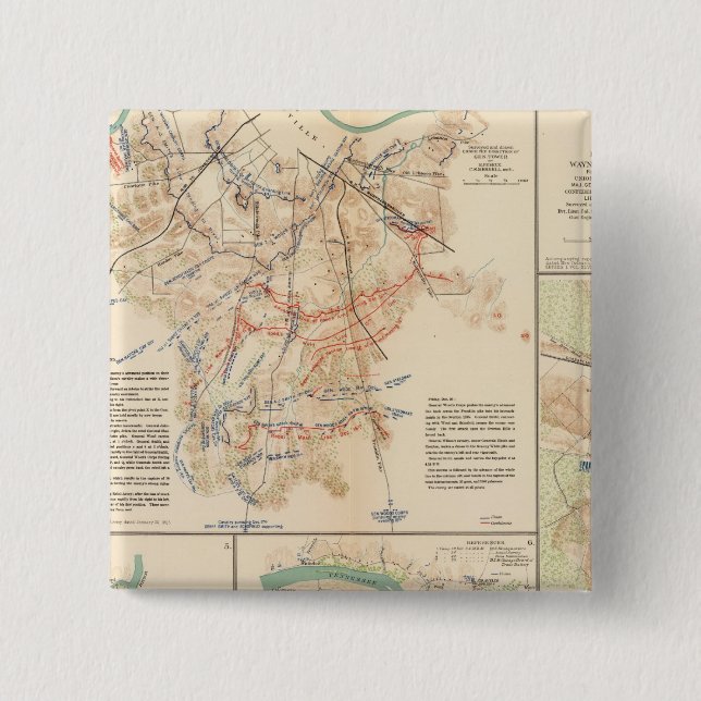 Battlefields Nashville, Tenn 15 Cm Square Badge (Front)