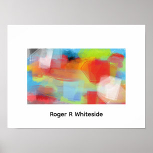 Battlehear abstract art by Roger R Whiteside Poster