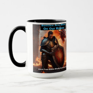 Battles Are Won On Our Knees Christian Jumbo Mug
