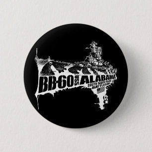 Battleship Alabama 6 Cm Round Badge