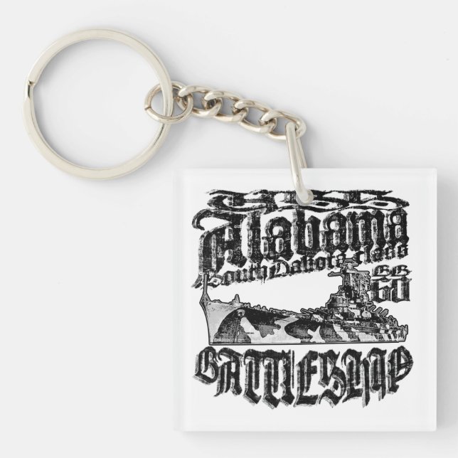 Battleship Alabama Acrylic Keychain (Front)