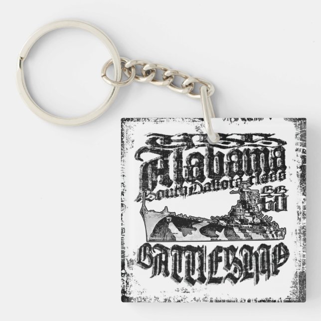 Battleship Alabama Acrylic Keychain (Front)