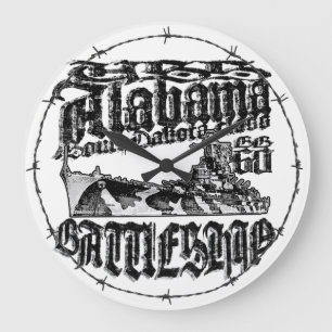 Battleship Alabama Acrylic Wall Clock