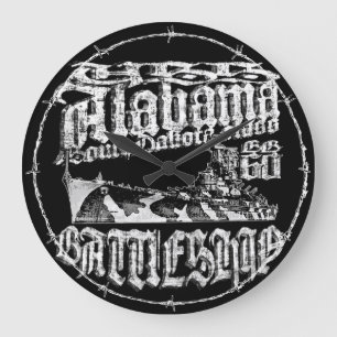 Battleship Alabama Acrylic Wall Clock