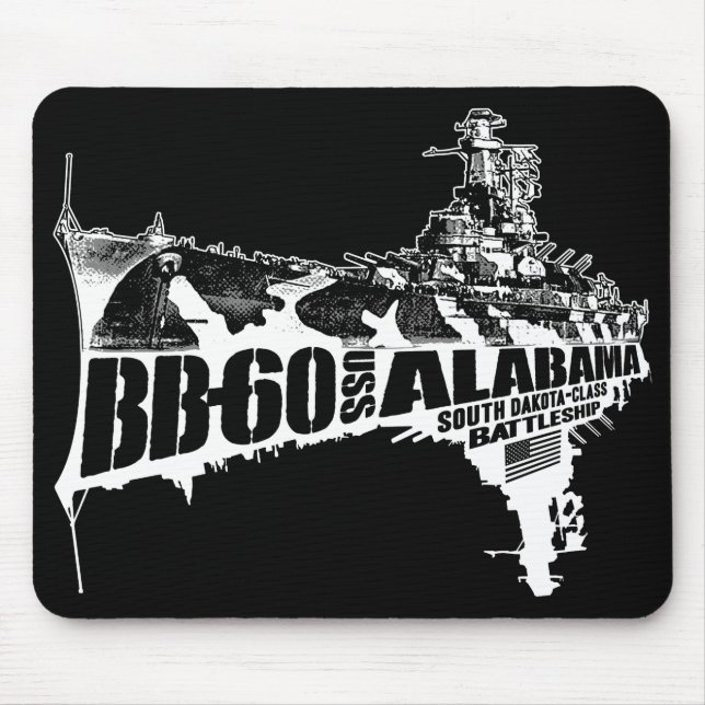 Battleship Alabama Mouse Pad (Front)
