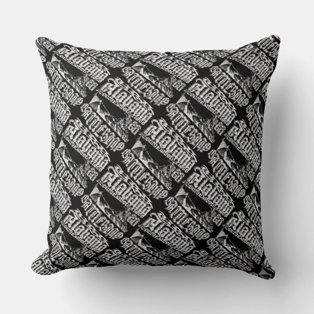 Battleship Alabama Throw Pillow (Front)