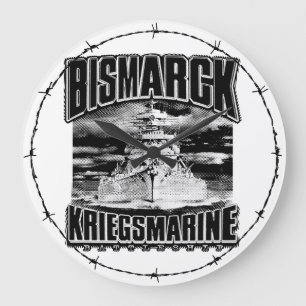 Battleship Bismarck Large Clock
