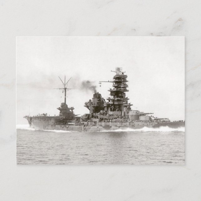 Battleship-Carrier Hyuga Postcard (Front)