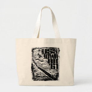 Battleship Iowa Jumbo Tote Tote Bag